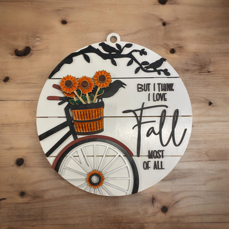 Fall Bike Door Sign