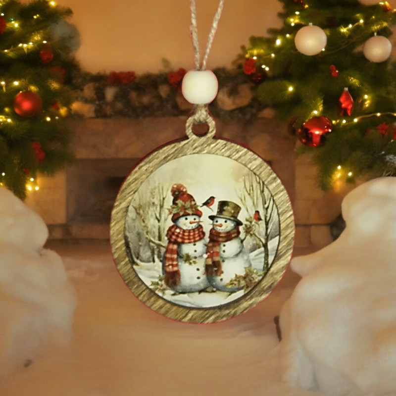 Mr & Mrs Snowman Ornament