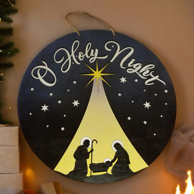 O Holy Night Door Sign