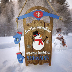 Snowman Sled Door Sign (2...